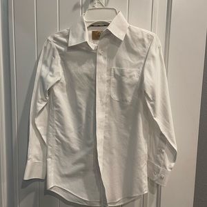 White boys gold label dress shirt
